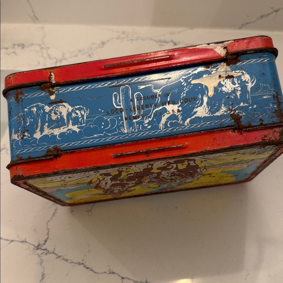 Vintage The Lone Ranger Blue Stripe Lunchbox - Picture 6 of 7